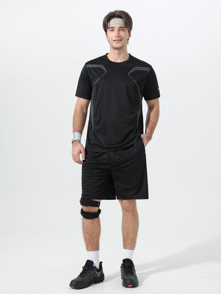 YOUTHUP Sportanzug, Herren Sportanzug Kurzes Set Outfits Fitnessstudio Athletik Bild 4