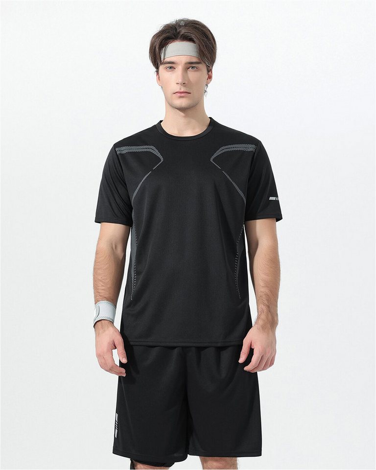 YOUTHUP Sportanzug, Herren Sportanzug Kurzes Set Outfits Fitnessstudio Athletik Bild 5