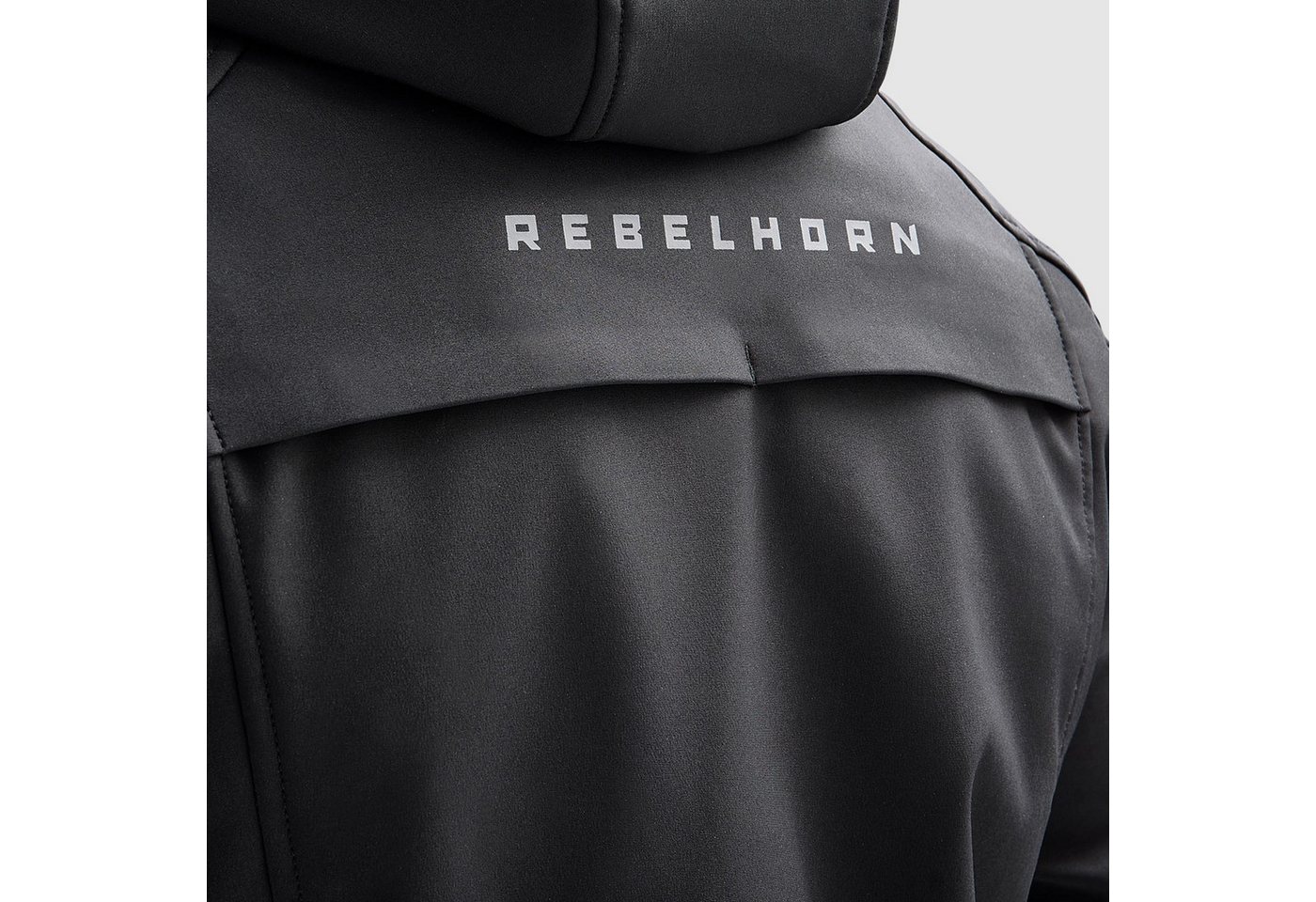 Rebelhorn Motorradjacke Slash Softshell wasserdichte Motorrad Textiljacke Verbindungsreißverschluss,Ellenbogenprotektoren enthalten,Schulte Bild 2