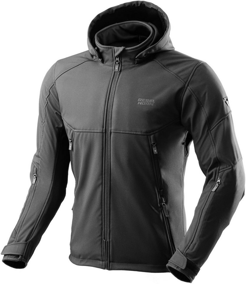 Rebelhorn Motorradjacke Slash Softshell wasserdichte Motorrad Textiljacke Verbindungsreißverschluss,Ellenbogenprotektoren enthalten,Schulte Bild 5