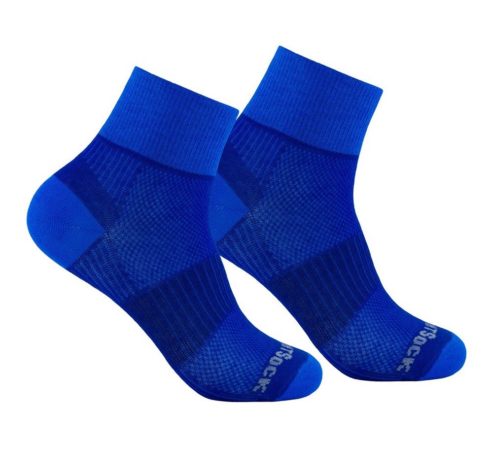 Wrightsock Sportsocken Quarter Coolmesh II (dünn, atmungsaktiv, bequem) royalblau - 1 Paar Bild 3