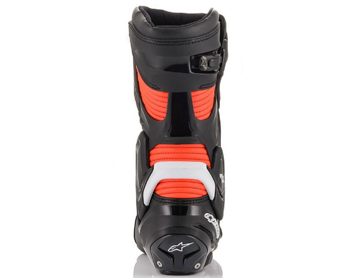 Alpinestars Alpinestars SMX Plus V2 Motorradstiefel Schwarz / Weiß / Fluo-Rot Motorradstiefel (Packung, Antistatische und Öl- und Benzinfeste Sohle) motorradstiefel für herren Bild 2