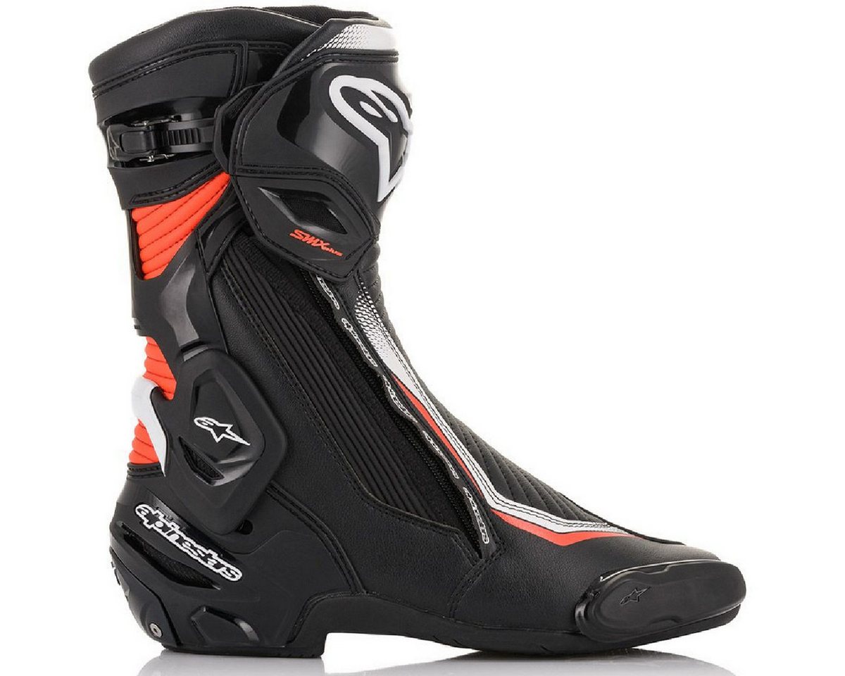 Alpinestars Alpinestars SMX Plus V2 Motorradstiefel Schwarz / Weiß / Fluo-Rot Motorradstiefel (Packung, Antistatische und Öl- und Benzinfeste Sohle) motorradstiefel für herren Bild 3