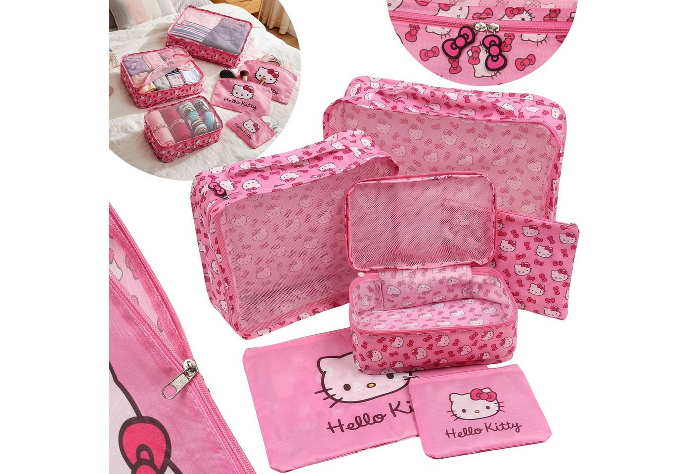Sarcia.eu Kofferorganizer Hello Kitty Reise-Organizer-Set für Koffer, 6-teilig Bild 2