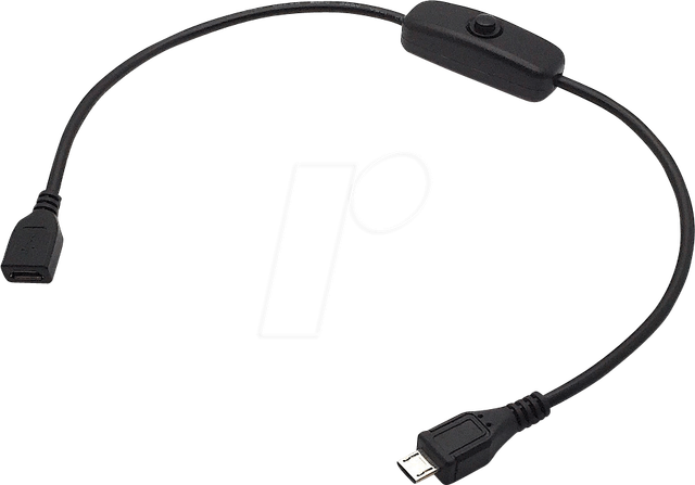 RPI CABLE SW 30 - Raspberry Pi - Kabel mit Schalter, 30 cm, schwarz