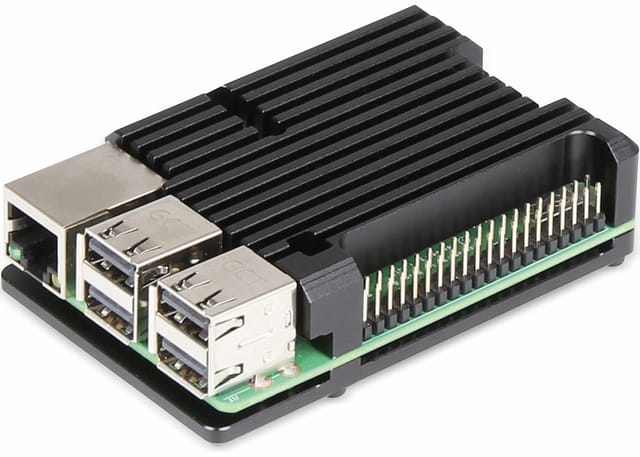 RPI CASE ALU 3B+ - Gehäuse für Raspberry Pi 3, aluminium, schwarz