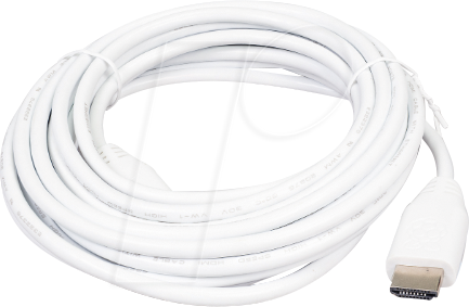 RPI HDMI-HDMI 4 - Raspberry Pi - Kabel, HDMI auf HDMI, 5m, weiß