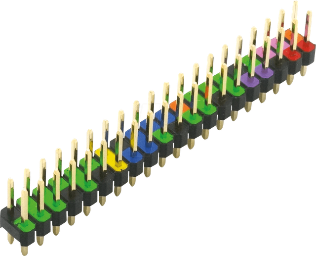 RPI HEADER CG1 - Raspberry Pi - GPIO Header, 40-polig, RM 2,54, farblich kodiert