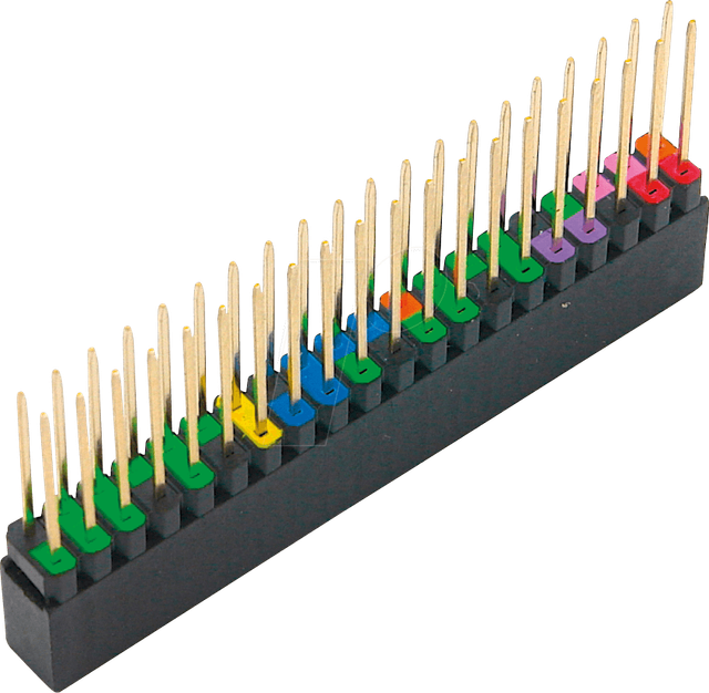 RPI HEADER CG2 - Raspberry Pi - GPIO Header, 40-polig, RM 2,54, farblich kodiert