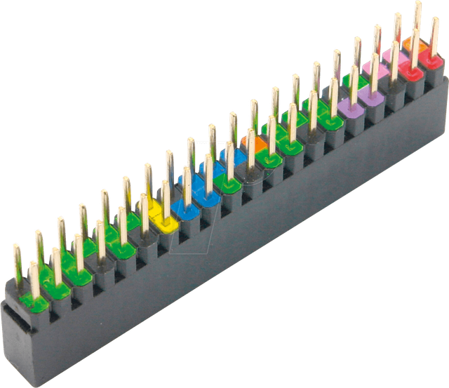RPI HEADER CG4 - Raspberry Pi - GPIO Header, 40-polig, RM 2,54, farblich kodiert