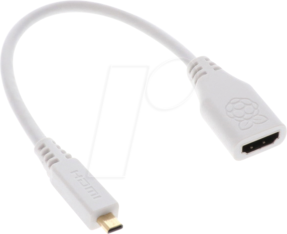 RPI M-HDMI HDMI5 - Raspberry Pi - Kabel, micro-HDMI (m) auf HDMI (f), 23cm, weiß
