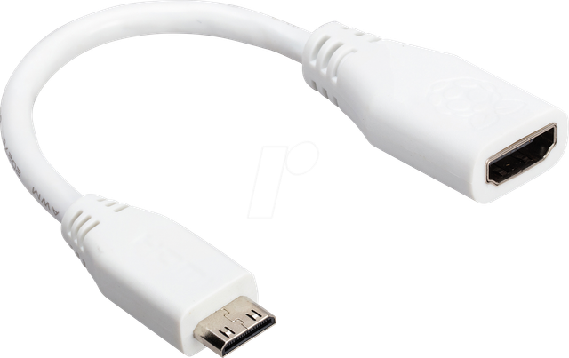 RPI MINI-HDMI 3 - Raspberry Pi - Kabel, mini-HDMI auf HDMI, 10cm, weiß