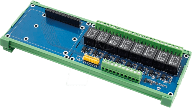 RPI RELAIS 8CH - Raspberry Pi - Relais-Modul, 8 Channel, Hutschiene, HLS8L-DC5V-S