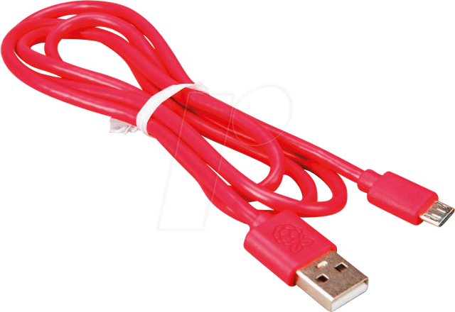 RPI USB-B/A 1 RD - Raspberry Pi - Kabel, Micro-USB (m) auf USB Typ A (m), 100cm, ro