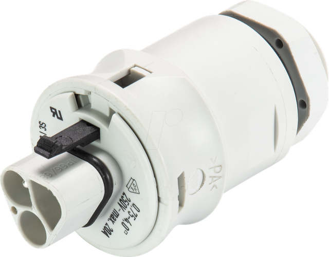 RST20I3 GS1 M20L - Geräteanschluss RST Classic 20i3, Stecker, lichtgrau