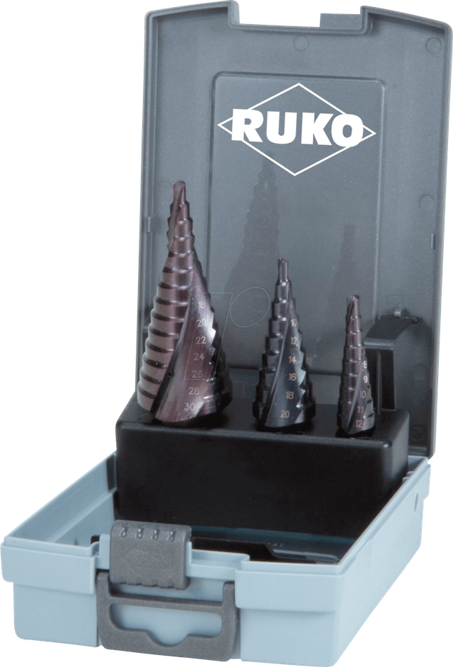 RUKO 101026FRO - Stufenbohrersatz, TiAlN, 4,0 - 30,0 mm, 3-teilig