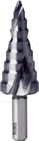 RUKO 101651P - UC Stufenbohrer 6 - 20 mm, FLOWSTEP TIP, HSS RUnaTEC