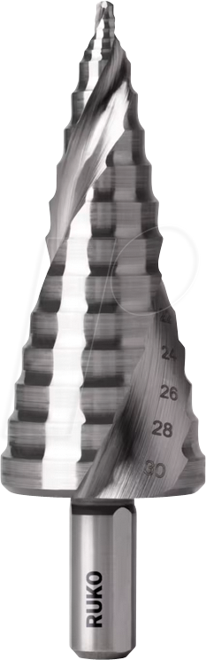 RUKO 101652 - UC Stufenbohrer 8 - 30 mm, FLOWSTEP TIP, HSS