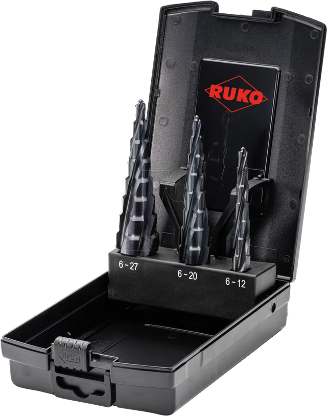 RUKO 101687PRO - Stufenbohrersatz ,ULTIMATECUT Multidrill-Satz HSS RUnaTEC - 3-tl