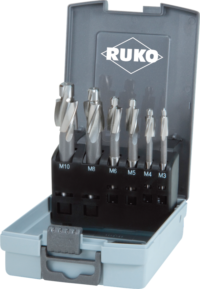 RUKO 102450RO - Flachsenkersatz, fein, 6 -teilig RO
