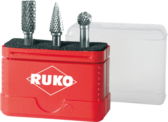 RUKO 116001 - Frässtiftsatz, Hartmetall, 3-teilig