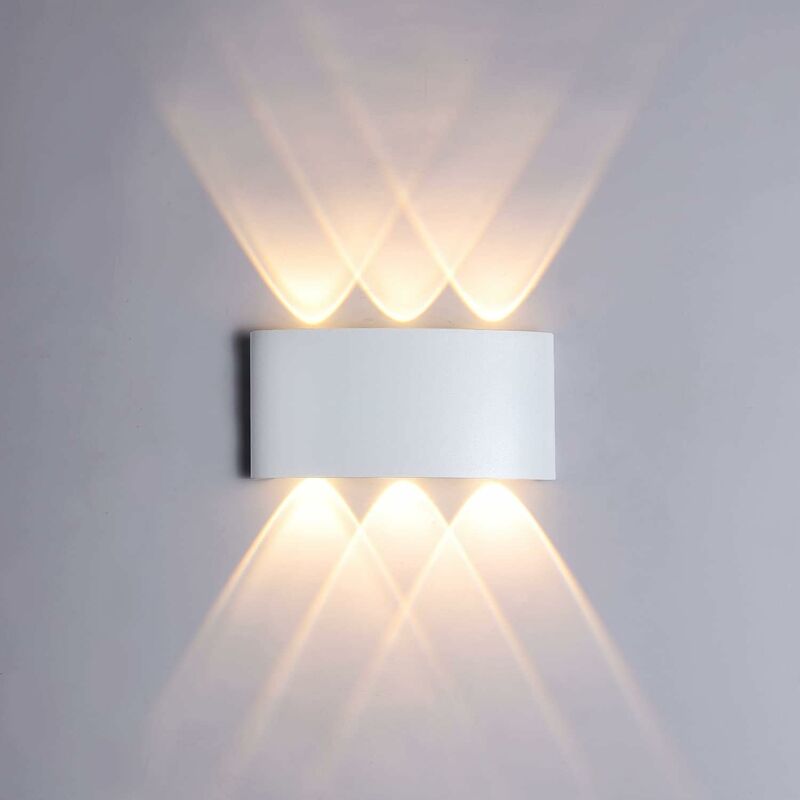 Vurahome – 6-w-led-wandleuchte, Warmweißes Licht (3000 K), Wasserdicht (ip65), Dekorative Leuchte Für Schlafzimmer, Flur, Wohnzimmer, Treppenhaus, Hotel, Bar