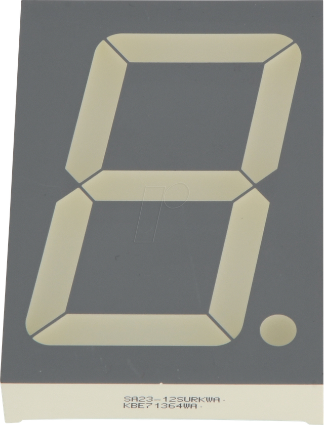 SA23-12SURKWA - 7-Segment-Anzeige, rot, 56,9mm, gem. Anode