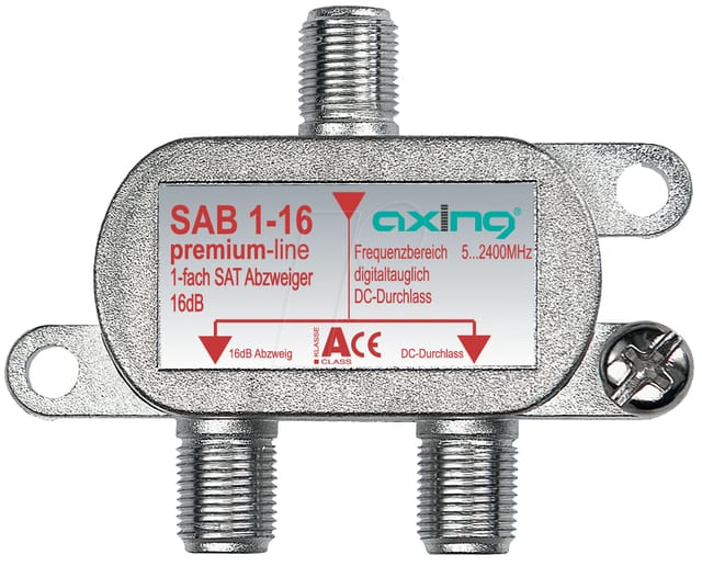 SAB 1-16 - Abzweiger 5-2400 MHz, 1-fach, 16 - 19 dB