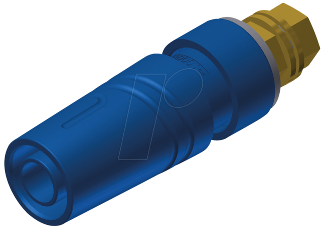 SAB 2600 G M4 BL - Aufbaubuchse, 4 mm, blau, M4 Gewinde, gesichert
