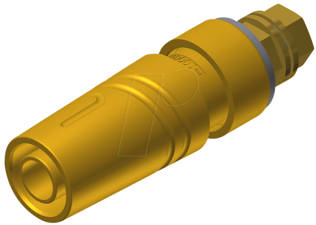 SAB 2600 G M4 GE - Aufbaubuchse, 4 mm, gelb, M4 Gewinde, gesichert