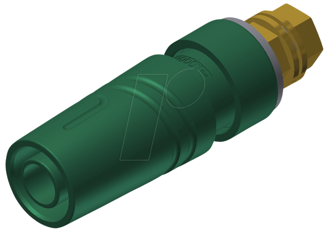 SAB 2600 G M4 GN - Aufbaubuchse, 4 mm, grün, M4 Gewinde, gesichert