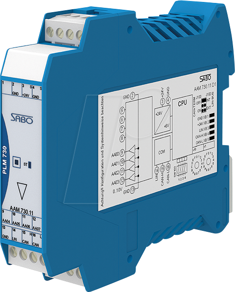 SABO AAM.730.11 - 4xAnalogausgang, 0..10V, 12Bit, CAN