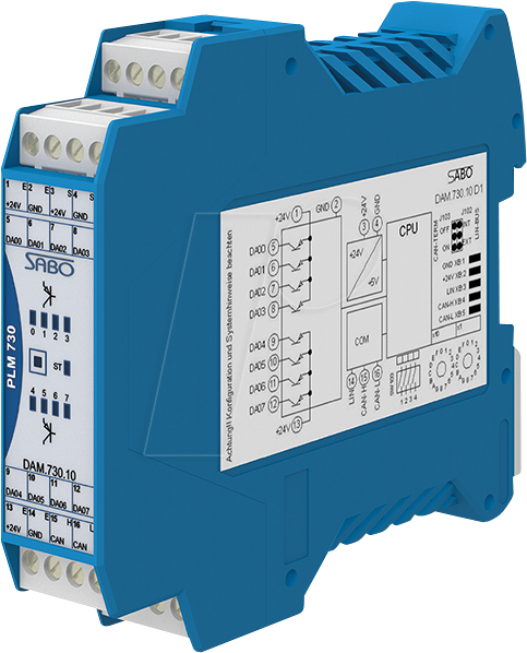 SABO DEM.732.10 - 8xDigitaleingang, 24V, CAN, Hutschiene