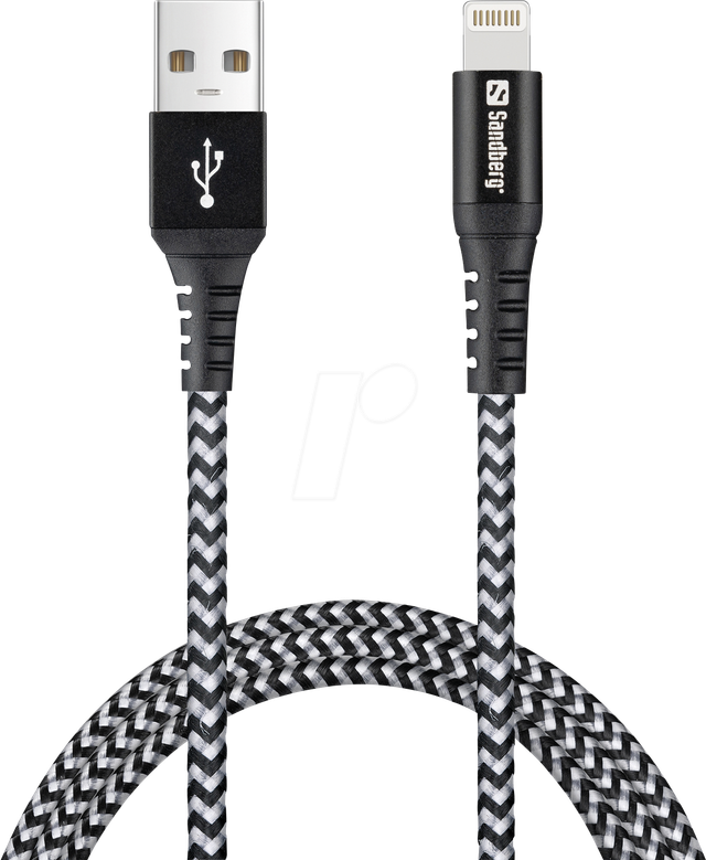 SANDBERG 441-35 - Sync- & Ladekabel, USB-A > Lightning, 70+ kg, 1,0 m