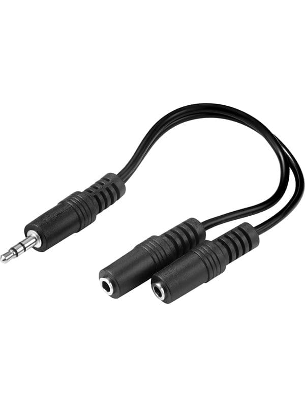 SANDBERG 502-16 - 3,5mm Klinke Adapter, 1x Stecker / 2x Buchse