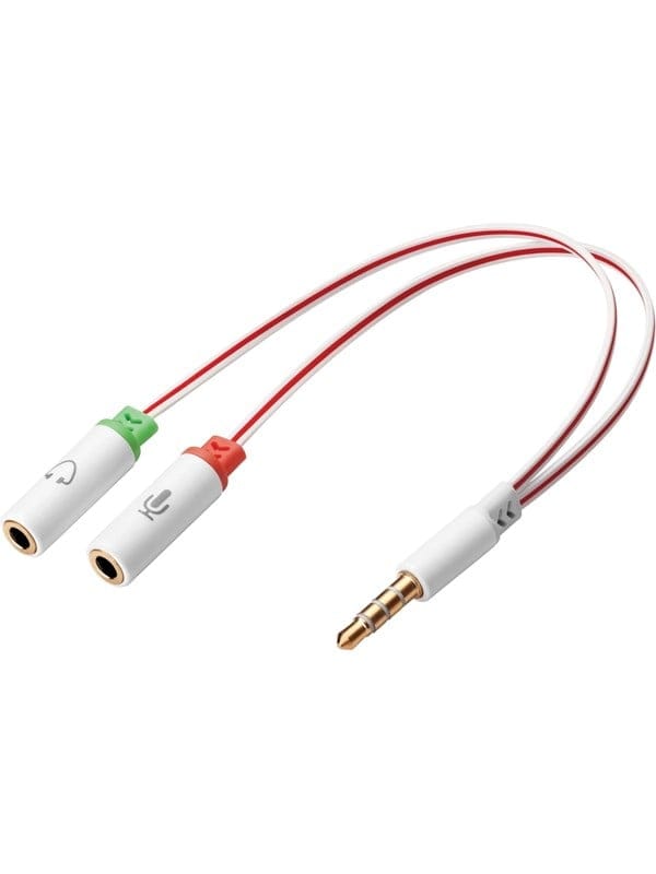 SANDBERG 508-59 - 3,5mm Klinke Adapter, 1x Stecker / 2x Buchse