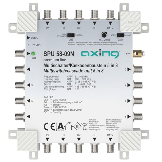 SAT SPU58-09N - Multischalter, 5 / 1, premium-line