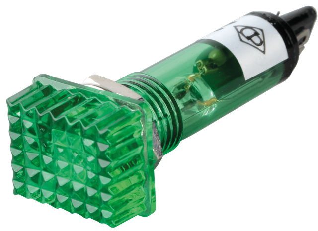 SB 541 GN - Neonlampe, grün, 230 V, Quadrat, FASTON