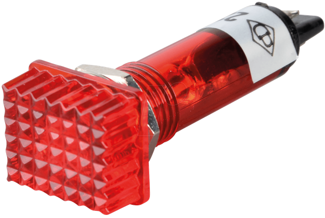 SB 541 RT - Neonlampe, rot, 230 V, Quadrat, FASTON
