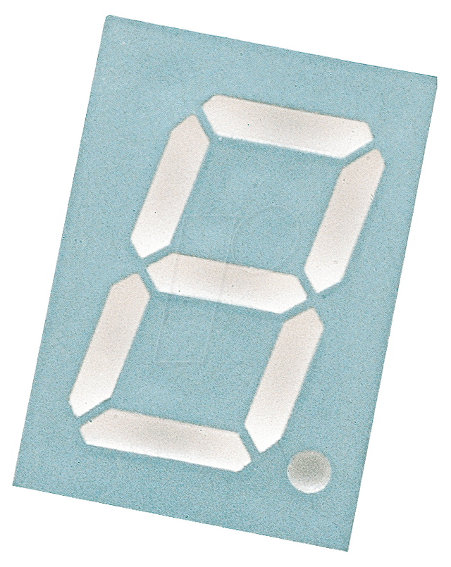SC 52-11 GN - 7-Segment-Anzeige, grün, 13,5mm, gem. Kathode