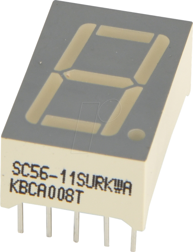 SC56-11SURKWA - 7-Segment-Anzeige,hyperrot,14,2mm,gem.Kathode