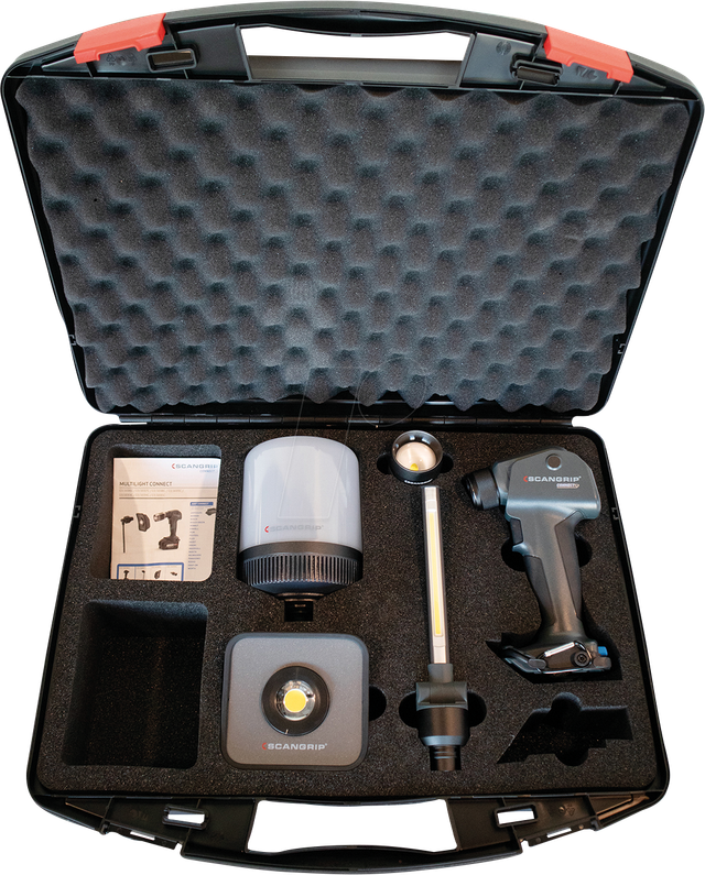 SCANGRIP 49.0518 - MULTILIGHT CONNECT KIT im Koffer, 7-teilig