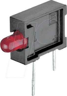 SCH 357022 - LED-Baustein, rot, 3 mm, 3,2 mcd, 70°