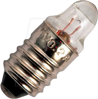 SCHI 102111318 - E10 T9x23 3.7V 300mA 1.11W C-2R 15hrs Klar Lens End