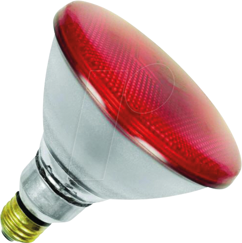 SCHI 393815002 - Infrarot Lampe, E27, PAR38, 150 W, Rot