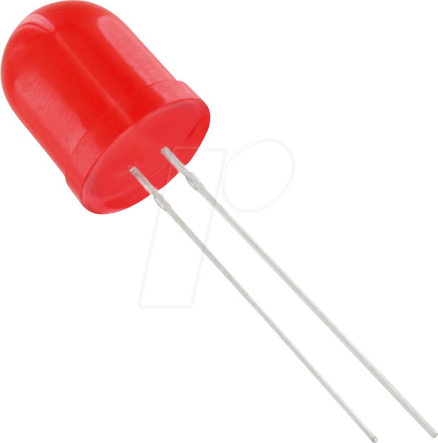 10003R1D-EHB-A - LED 10mm, bedrahtet, rot, 450 mcd, 60°