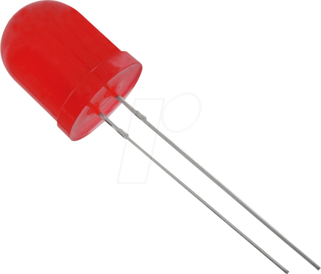 10003R1D-EHC-B - LED 10mm, bedrahtet, rot, 700 mcd, 60°