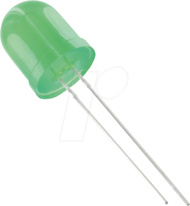10034G3D-EHE-A - LED 10mm, bedrahtet, grün, 2500 mcd, 60°