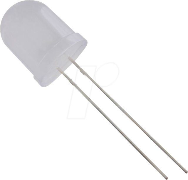 10034W2D-EHD-A - LED 10mm, bedrahtet, weiß, 800mcd, 50°