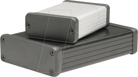 1455K1602BK - Profilgehäuse, 1455 K, 160 x 78 x 43 mm, schwarz eloxiert